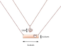 Load image into Gallery viewer, AKLuv™ Mother &amp; Daughter Matching 'Cut Out' Heart Cubic Zirconia Necklace Set - 2,3,4 Pieces Mother Daughter Necklace AKLuv™ 

