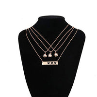 Load image into Gallery viewer, AKLuv™ Mother &amp; Daughter Matching 'Cut Out' Heart Cubic Zirconia Necklace Set - 2,3,4 Pieces Mother Daughter Necklace AKLuv™ Four 
