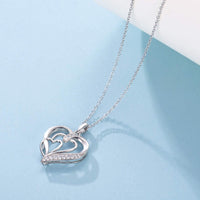 Load image into Gallery viewer, BelleLuv™ Grandmother S925 Sterling Silver Three Generation Hearts, Cubic Zirconia 18K Necklace grandmother necklace BelleLuv™ 
