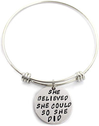 Load image into Gallery viewer, BLifeLUV™ 3-Piece Inspirational "You are Braver..." Quote Stainless Steel Expandable Bracelet BLifeLUV™ 
