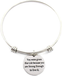 Load image into Gallery viewer, BLifeLUV™ 3-Piece Inspirational "You are Braver..." Quote Stainless Steel Expandable Bracelet BLifeLUV™ 
