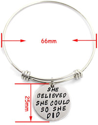 Load image into Gallery viewer, BLifeLUV™ 3-Piece Inspirational "You are Braver..." Quote Stainless Steel Expandable Bracelet BLifeLUV™ 
