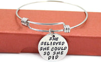 Load image into Gallery viewer, BLifeLUV™ 3-Piece Inspirational "You are Braver..." Quote Stainless Steel Expandable Bracelet BLifeLUV™ 
