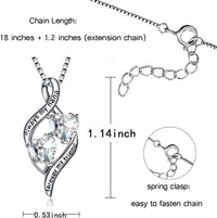 Load image into Gallery viewer, BLuv™ Grandmother S925 Sterling Silver "Forever My Friend" Quote Infinity Crystal Hearts Necklace grandmother necklace BLuv™ 
