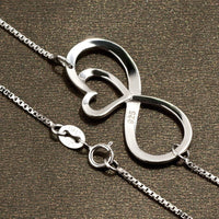 Load image into Gallery viewer, CharmSLUV™ S925 Sterling Silver Mother &amp; Daughter "Forever Love" Quote Infinity Heart Necklace Mother Daughter Necklace CharmSLUV™ 
