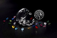 Load image into Gallery viewer, CHLuv™ I Love You to the Moon and Back Family Tree of Life Floating Charms Memory Locket Necklace with Created Birthstone Gifts for Mom CHLuv™ 

