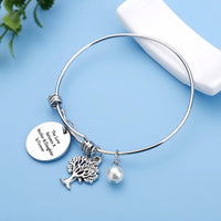 Load image into Gallery viewer, CJLuv™ Mother &amp; Daughter Tree of Life &amp; "Forever Love" Quote Bangle Mother Daugher Bangle CJLuv™ 
