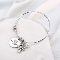 Load image into Gallery viewer, CJLuv™ Mother &amp; Daughter Tree of Life &amp; "Forever Love" Quote Bangle Mother Daugher Bangle CJLuv™ 
