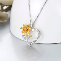 Load image into Gallery viewer, L&amp;GLuv™ Grandmother S925 Sterling Silver Lily Flower - Infinity Heart Crystal Necklace grandmother necklace L&amp;GLuv™ 
