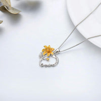Load image into Gallery viewer, L&amp;GLuv™ Grandmother S925 Sterling Silver Lily Flower - Infinity Heart Crystal Necklace grandmother necklace L&amp;GLuv™ 

