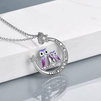Load image into Gallery viewer, YFJewelz™ S925 Sterling Silver OWL Mother &amp; Daughter "Love You to Moon" Quote Star Necklace mother daughter necklace YFJLuv™ 
