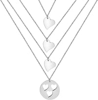 Load image into Gallery viewer, ZBLuv™ Mother &amp; Daughter Matching 'Cut Out' Heart Necklace Set - 2,3,4 Pieces Mother Daughter Necklace ZBLuv™ Three 
